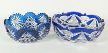 2 CRYSTAL CENTER BOWLS