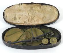 CASED SET OF MINER'S SCALES