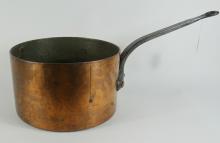 TWO LARGE EARLY SAUCEPANS
