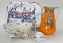PITCHER, BOWL, PLATTER, CUP AND SAUCER