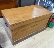 ANTIQUE PINE BLANKET BOX