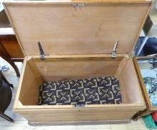 ANTIQUE PINE BLANKET BOX