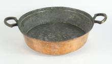4 EARLY COPPER CIRCULAR PANS