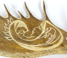 LARGE CARVED ANTLER