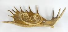 LARGE CARVED ANTLER