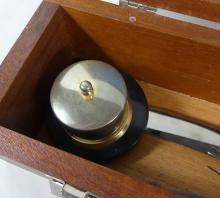 WOOD STORAGE BOX WITH OPISOMETER, ETC.