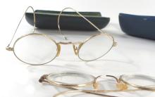 TWO PAIRS ANTIQUE READING GLASSES