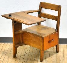 OAK DESK CIRCA 1900