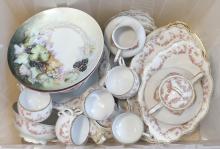 BIN LOT OF "BRIDAL WREATH" DISHES, ETC.