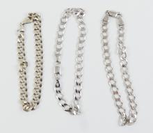 3 STERLING BRACELETS