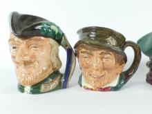 4 DOULTON CHARACTER JUGS