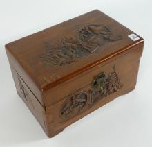 CARVED ASIAN STORAGE BOX