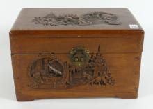 CARVED ASIAN STORAGE BOX