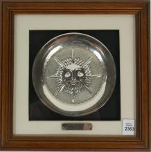 FRAMED SILVER PRESENTATION PLATE