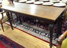 OAK SOFA/CONSOLE TABLE