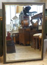 VINTAGE BEVELED GLASS WALL MIRROR
