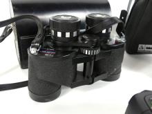 TWO PAIRS OF BINOCULARS & CAMERA