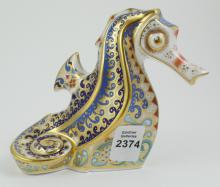 DERBY PAPERWEIGHT "CORAL SEAHORSE"