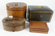 6 GENTLEMENS' LEATHER BOXES
