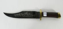 LARGE ENGRAVED BOWIE KNIFE