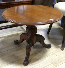 ANTIQUE LOW MAHOGANY SIDE TABLE