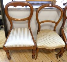 THREE VICTORIAN SIDE CHAIRS