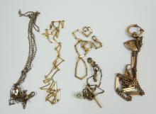 5 ANTIQUE WATCH CHAINS