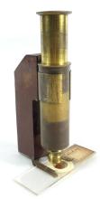 ANTIQUE BRASS MICROSCOPE