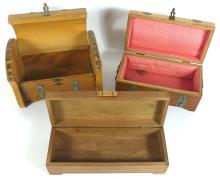 THREE STORAGE BOXES