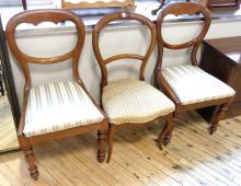 THREE VICTORIAN SIDE CHAIRS