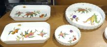 NINE ROYAL WORCESTER "EVESHAM" SERVING PIECES