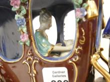 CAPODIMONTE "HORSES AND CARRIAGE" FIGURINE