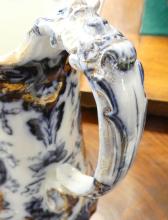 FLOW BLUE WASH PITCHER AND BASIN