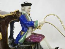 CAPODIMONTE "HORSES AND CARRIAGE" FIGURINE