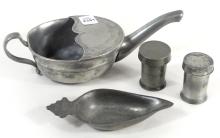 PEWTER MEDICAL ITEMS CIRCA 1860