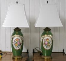 PAIR OF PORCELAIN LAMPS