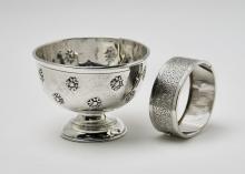 STERLING BOWL AND BANGLE