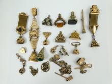 ANTIQUE WATCH FOBS & CHAINS