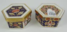 2 DERBY TRINKET BOXES