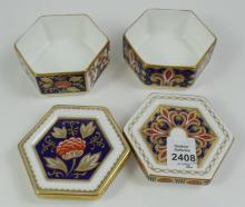 2 DERBY TRINKET BOXES