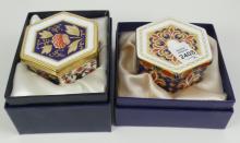 2 DERBY TRINKET BOXES