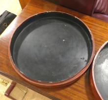 CIRCULAR CHINESE LACQUER BOX