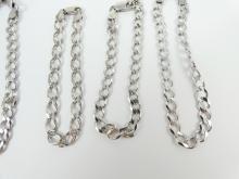 6 STERLING BRACELETS