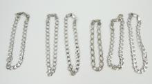 6 STERLING BRACELETS