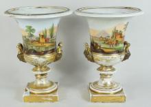 PAIR ANTIQUE URNS