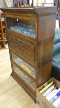 STACKING OAK BOOKCASE/WRITING DESK