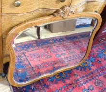 OAK DRESSER WITH MIRROR