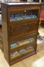 STACKING OAK BOOKCASE/WRITING DESK