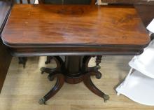 VICTORIAN FLIP-TOP GAMES TABLE