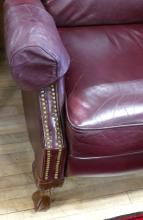 RECLINING LEATHER WING-BACK ARMCHAIR